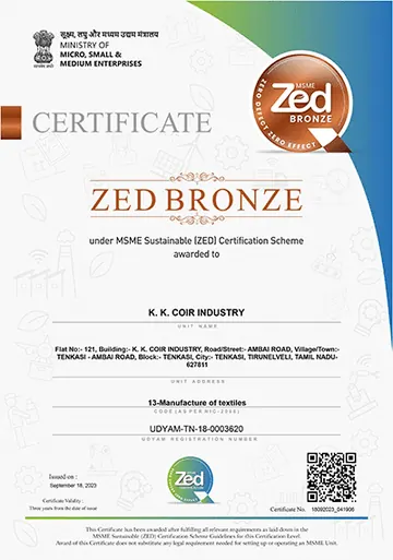ZED Bronze certificate